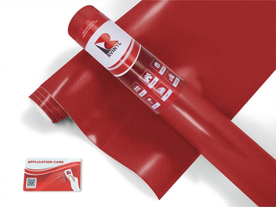 Rwraps 4D Carbon Fiber Red Van Wrap Color Film