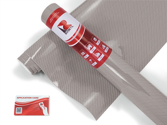Rwraps 5D Carbon Fiber Epoxy Silver Jet Ski Wrap Color Film