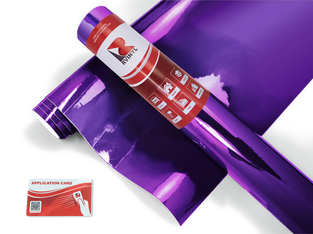 Rwraps Chrome Purple Bathroom Cabinet Wrap Color Film