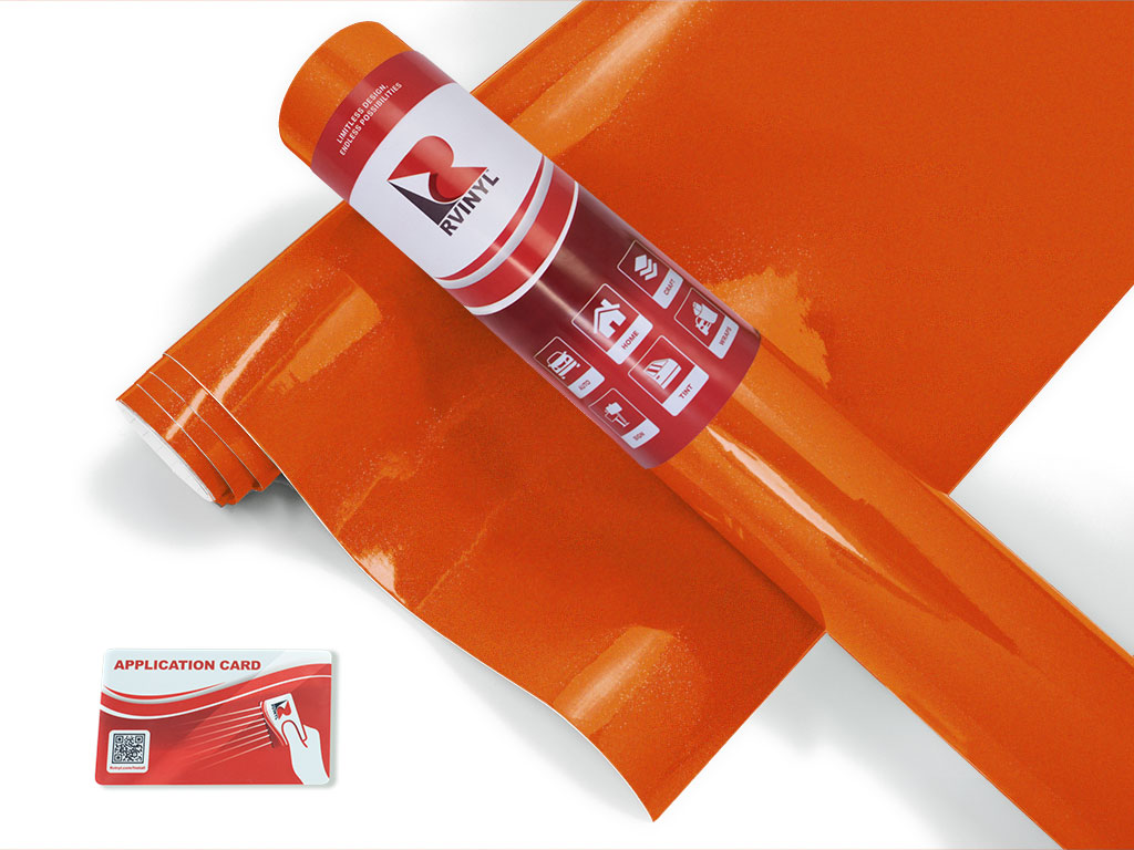 Rwraps Gloss Metallic Fire Orange Jet Ski Wrap Color Film