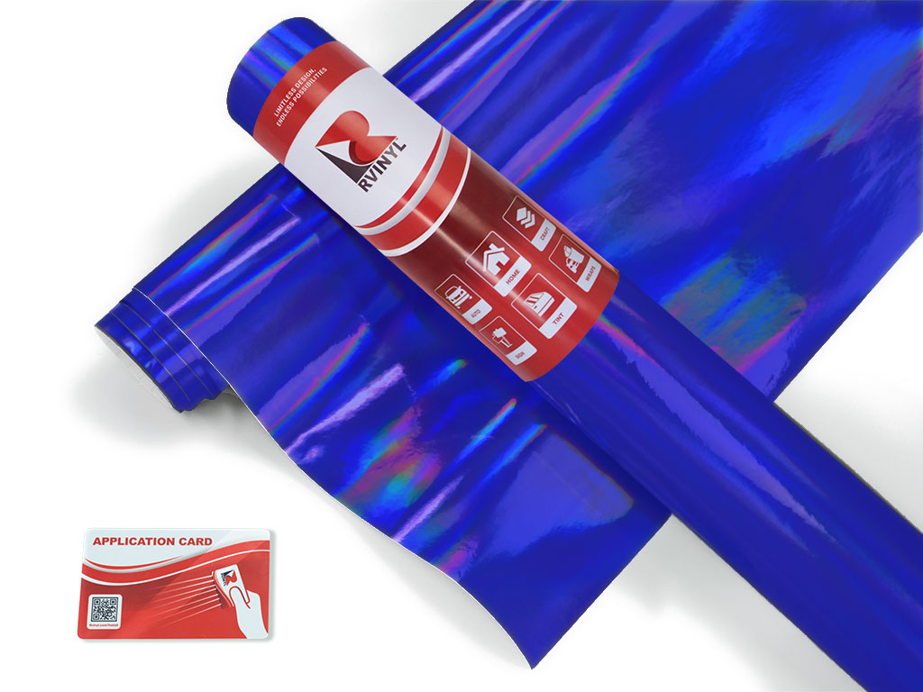 Rwraps Holographic Chrome Blue Neochrome Kitchen Cabinet Wrap Color Film