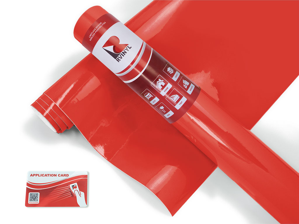 Rwraps Hyper Gloss Red Motorcycle Wrap Color Film