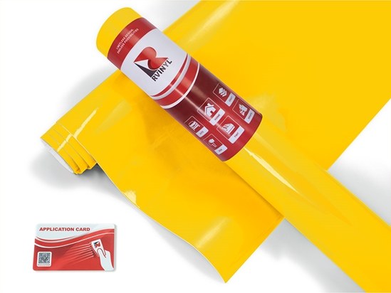 Rwraps Hyper Gloss Yellow RV Wrap Color Film
