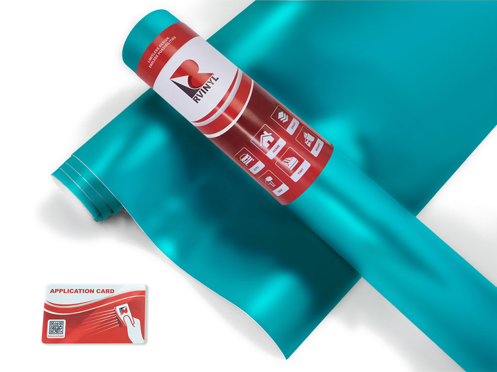 Rwraps Matte Chrome Teal Tool Cabinet Wrap Color Film
