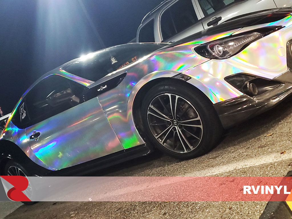 Rwraps™ Silver Holographic Wrap | Neochrome Vinyl Film