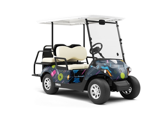 My Stars Abstract Wrapped Golf Cart