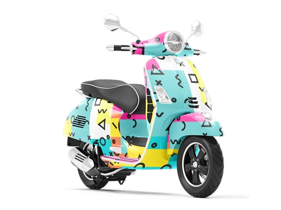 Rockin Memphis Abstract Vespa Scooter Wrap Film