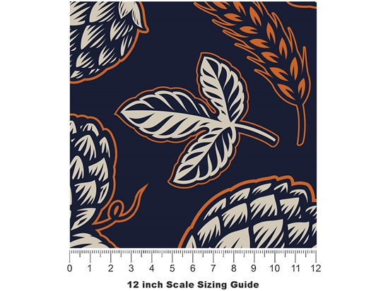 Harvest Hops Alcohol Vinyl Film Pattern Size 12 inch Scale