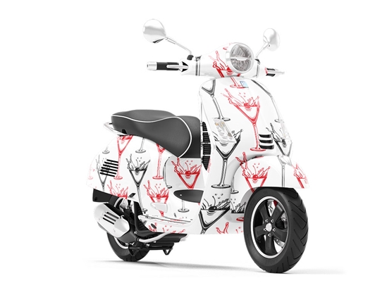 Cherry Splash Alcohol Vespa Scooter Wrap Film