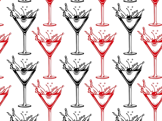 Cherry Splash Alcohol Vinyl Wrap Pattern