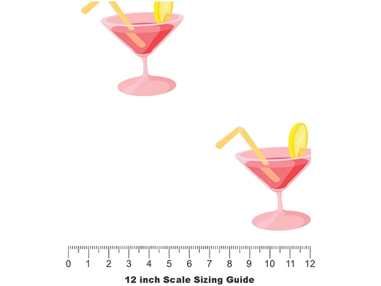 Pink Lemon Alcohol Vinyl Film Pattern Size 12 inch Scale