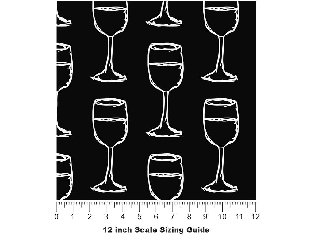 Half Full Alcohol Vinyl Film Pattern Size 12 inch Scale