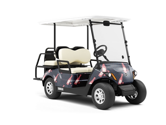 Malbec Beckons Alcohol Wrapped Golf Cart