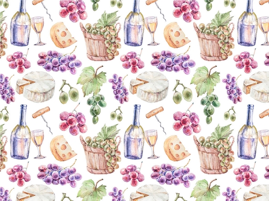 Picnic Charcuterie Alcohol Vinyl Wrap Pattern