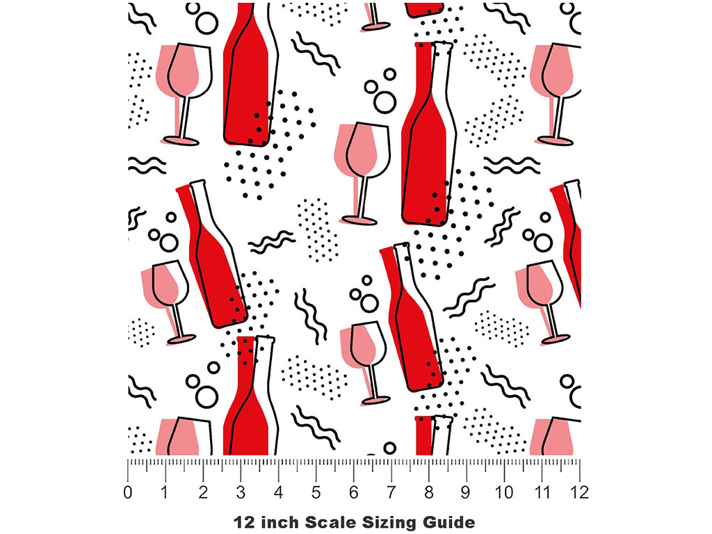 Pinot Noir Alcohol Vinyl Film Pattern Size 12 inch Scale