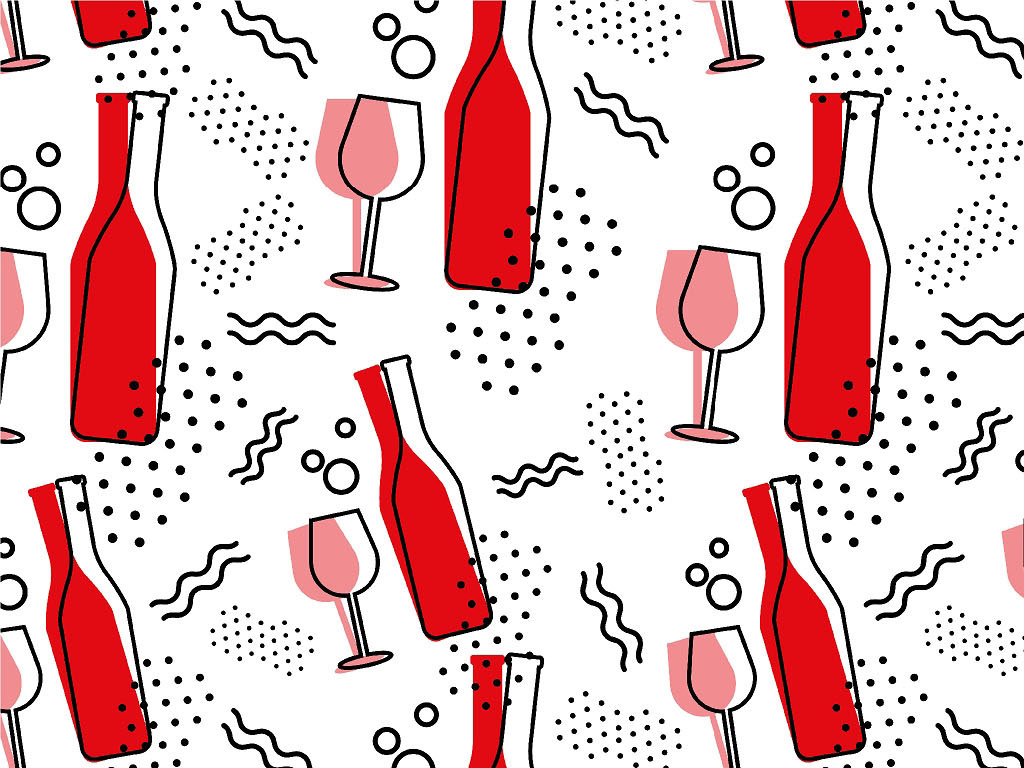 Pinot Noir Alcohol Vinyl Wrap Pattern