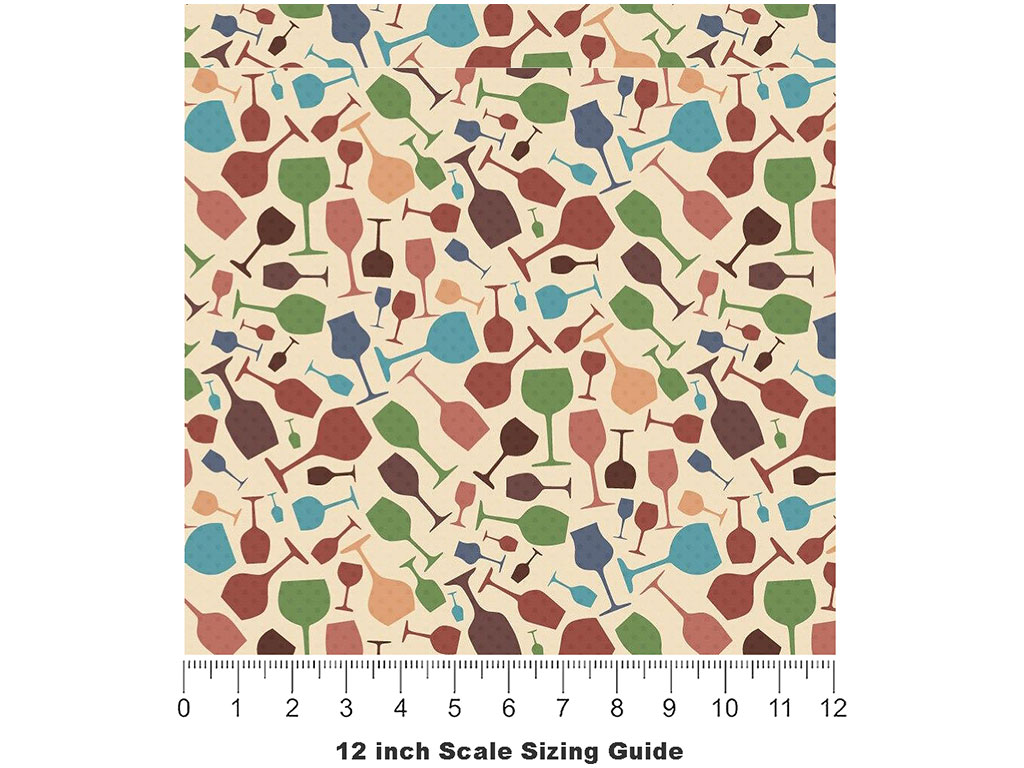 Serious Stemware Alcohol Vinyl Film Pattern Size 12 inch Scale