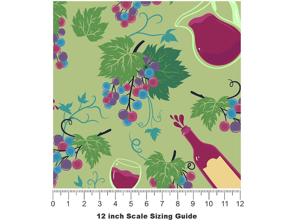 Voluptuous Vineyard Alcohol Vinyl Film Pattern Size 12 inch Scale