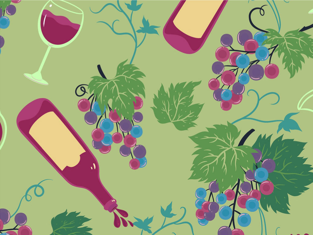 Voluptuous Vineyard Alcohol Vinyl Wrap Pattern