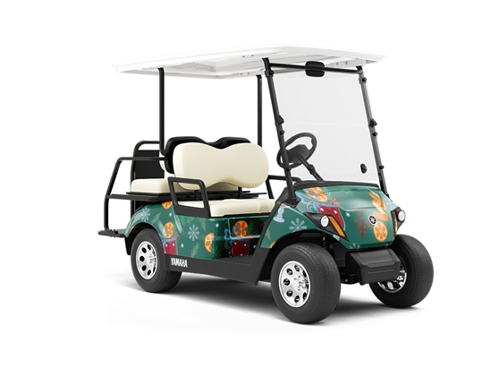 Warming Up Alcohol Wrapped Golf Cart