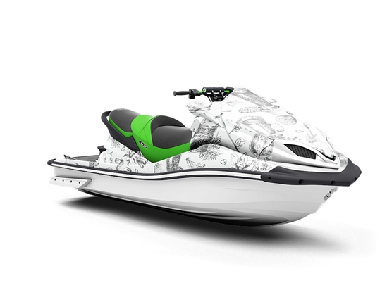 White Spiced Alcohol Jet Ski Vinyl Customized Wrap