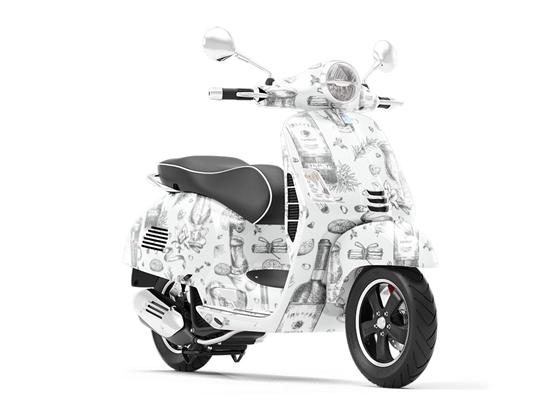 White Spiced Alcohol Vespa Scooter Wrap Film