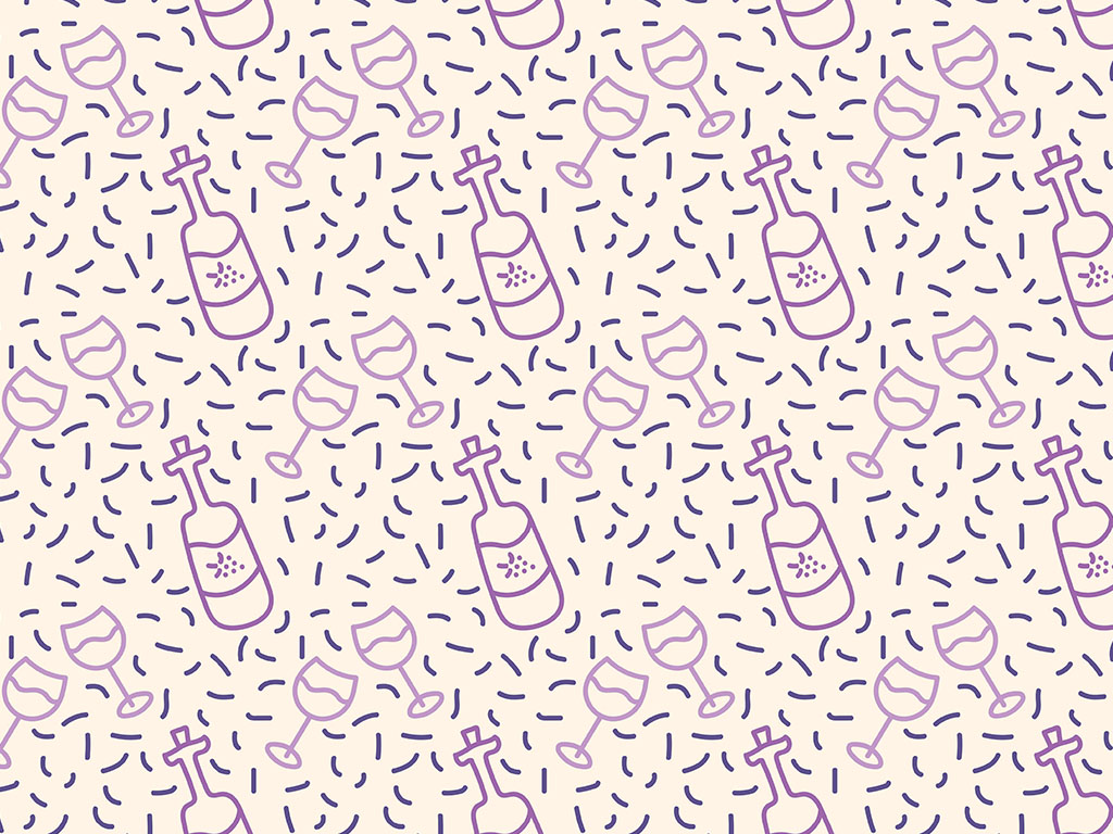 Wine O-Clock Alcohol Vinyl Wrap Pattern