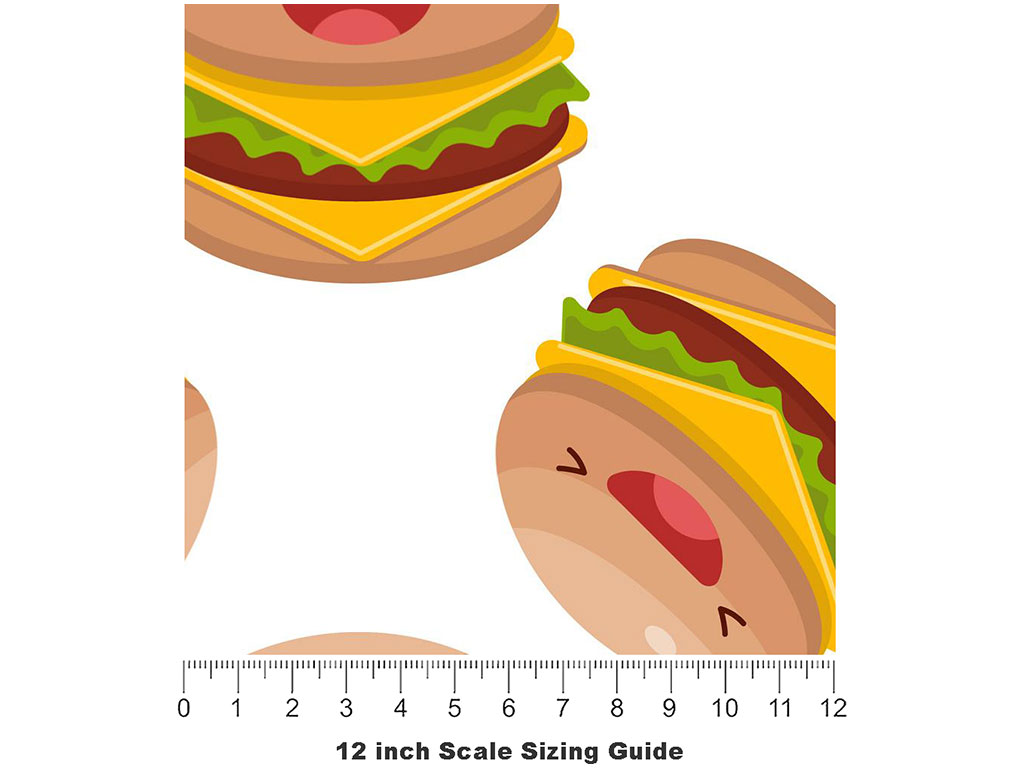 Burger Buddies Americana Vinyl Film Pattern Size 12 inch Scale