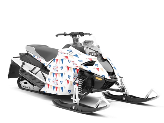 Bunting Stunting Americana Custom Wrapped Snowmobile