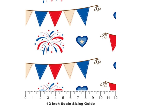 Bunting Stunting Americana Vinyl Film Pattern Size 12 inch Scale