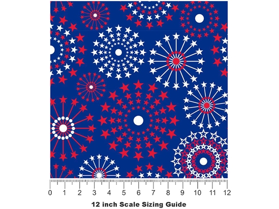 Starry Skies Americana Vinyl Film Pattern Size 12 inch Scale