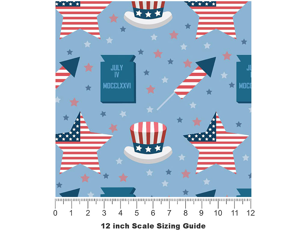 We Declare Americana Vinyl Film Pattern Size 12 inch Scale