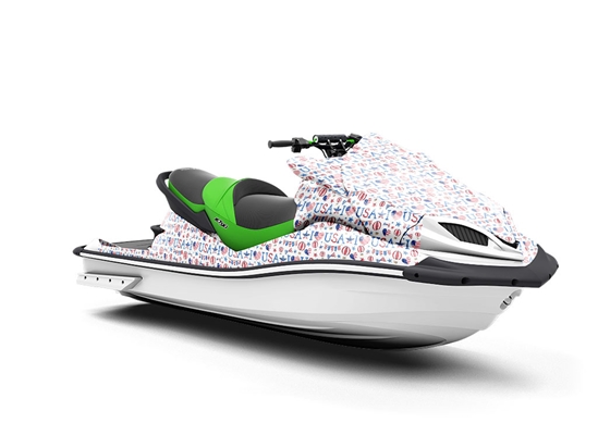 We Love Americana Jet Ski Vinyl Customized Wrap