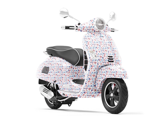 We Love Americana Vespa Scooter Wrap Film