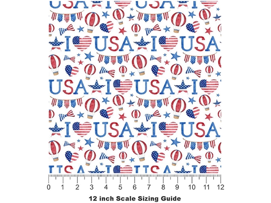 We Love Americana Vinyl Film Pattern Size 12 inch Scale