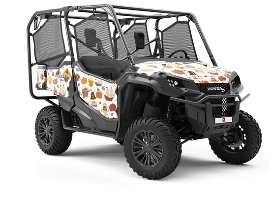 Happy Thanksgiving Americana Utility Vehicle Vinyl Wrap