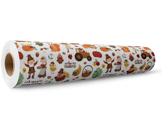 Happy Thanksgiving Americana Wrap Film Wholesale Roll