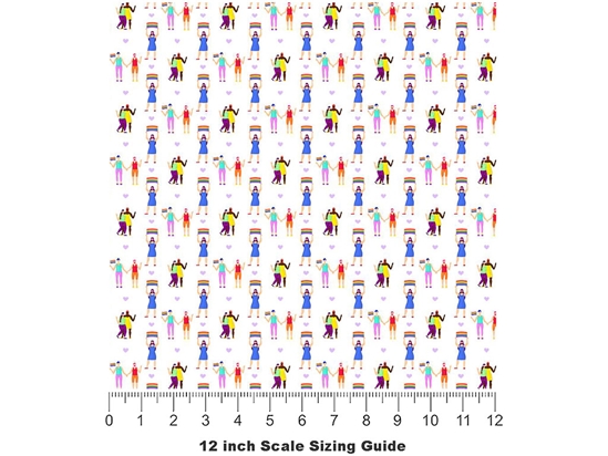 Pride Month Americana Vinyl Film Pattern Size 12 inch Scale