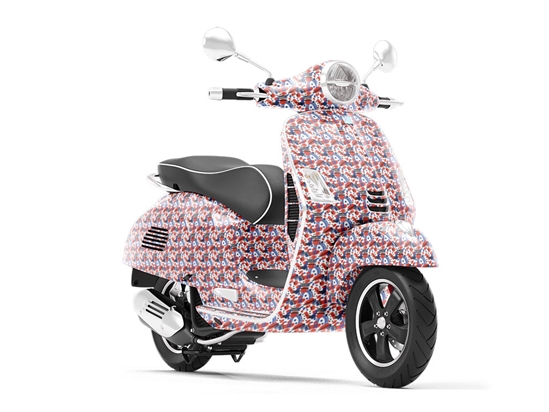 Abstract Patriot Americana Vespa Scooter Wrap Film