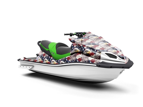 Bald Eagle Americana Jet Ski Vinyl Customized Wrap