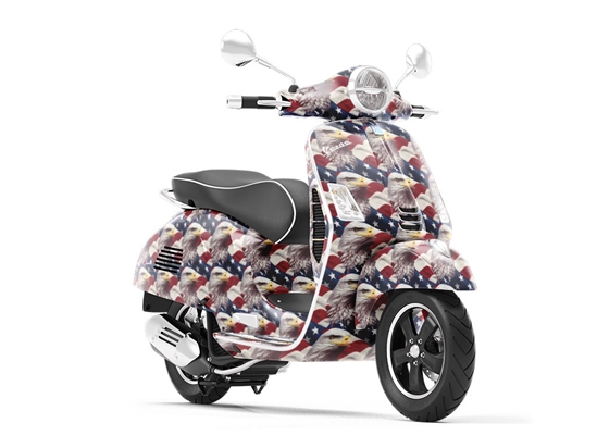 Bald Eagle Americana Vespa Scooter Wrap Film