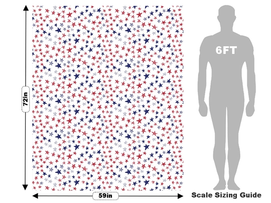 Crayon Stars Americana Vehicle Wrap Scale