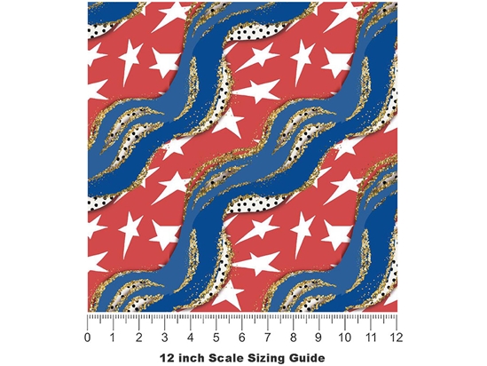 Gold Rush Americana Vinyl Film Pattern Size 12 inch Scale