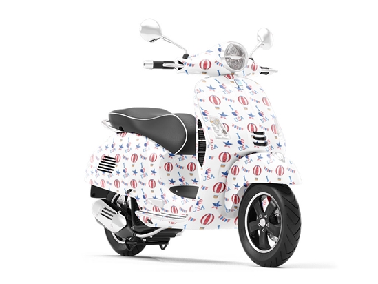 Lift Off Americana Vespa Scooter Wrap Film