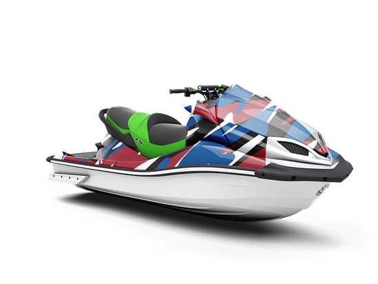 Patriotic Camo Americana Jet Ski Vinyl Customized Wrap