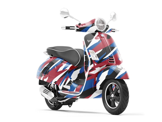 Patriotic Camo Americana Vespa Scooter Wrap Film