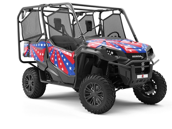 Patriotic Pinwheel Americana Utility Vehicle Vinyl Wrap