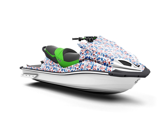 Recognized Symbols Americana Jet Ski Vinyl Customized Wrap