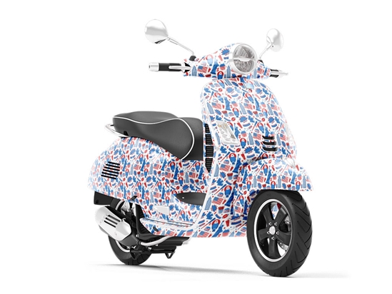 Recognized Symbols Americana Vespa Scooter Wrap Film