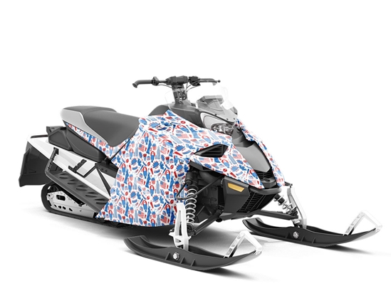 Recognized Symbols Americana Custom Wrapped Snowmobile